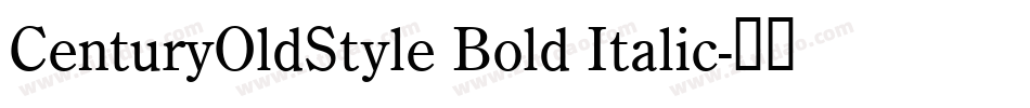 CenturyOldStyle Bold Italic字体转换